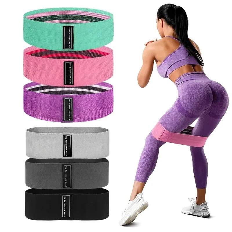 Sports Equipment Supplies - 3Pcs Fabric Resistance Hip Booty Bands