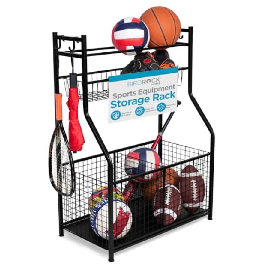 Sports Equipment Organizer - Sports Equipment Ball Organizer 43H Garage