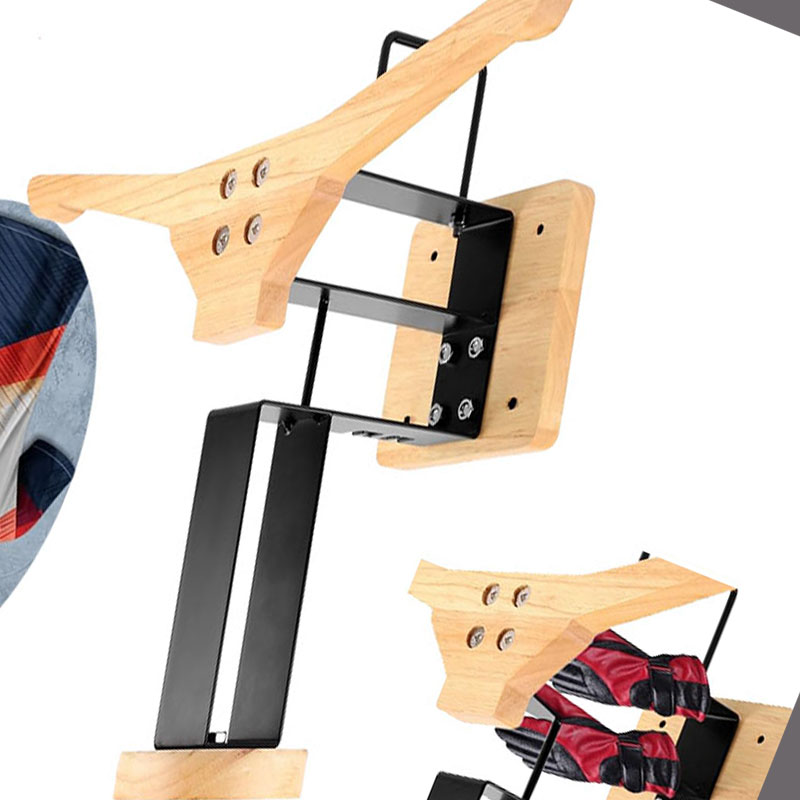 Wood Motorcycle Helmet Holder  - Sports Equipment Organizer avaliação e preço