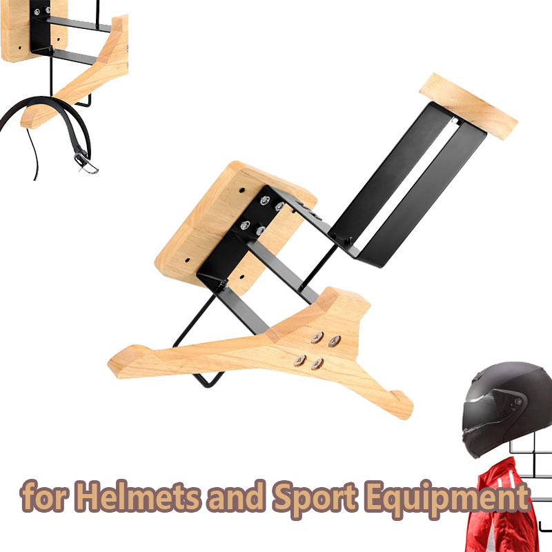 Wood Motorcycle Helmet Holder  - Sports Equipment Organizer avaliação e preço