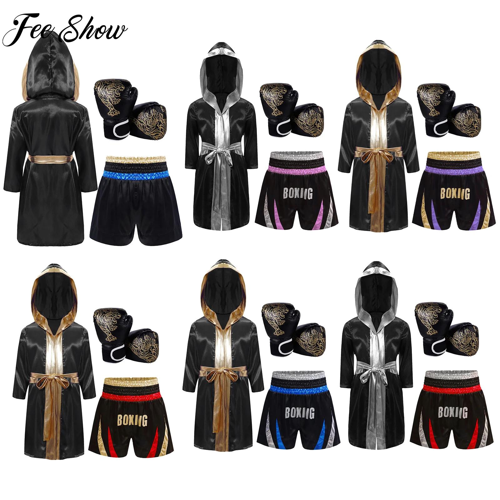 Kids Boys Girls Boxing Robe Tr - Boxing Glove Set avaliação e preço