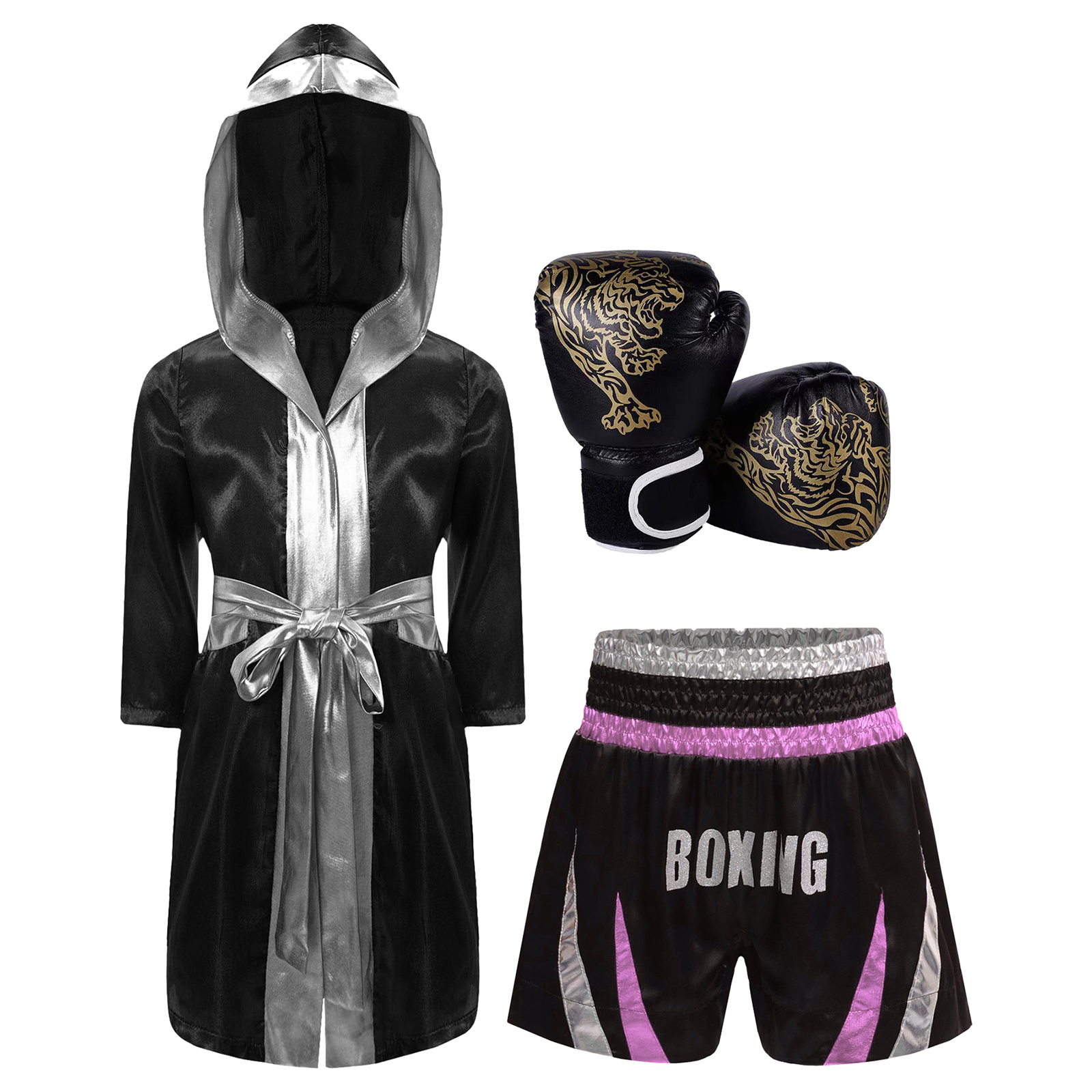 Kids Boys Girls Boxing Robe Tr - Boxing Glove Set avaliação e preço