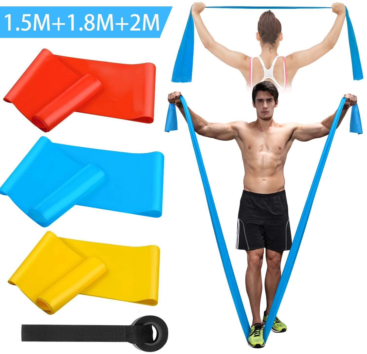 Elastic Fitness Bands 3Pcs Res - Sports Equipment Supplies avaliação e preço
