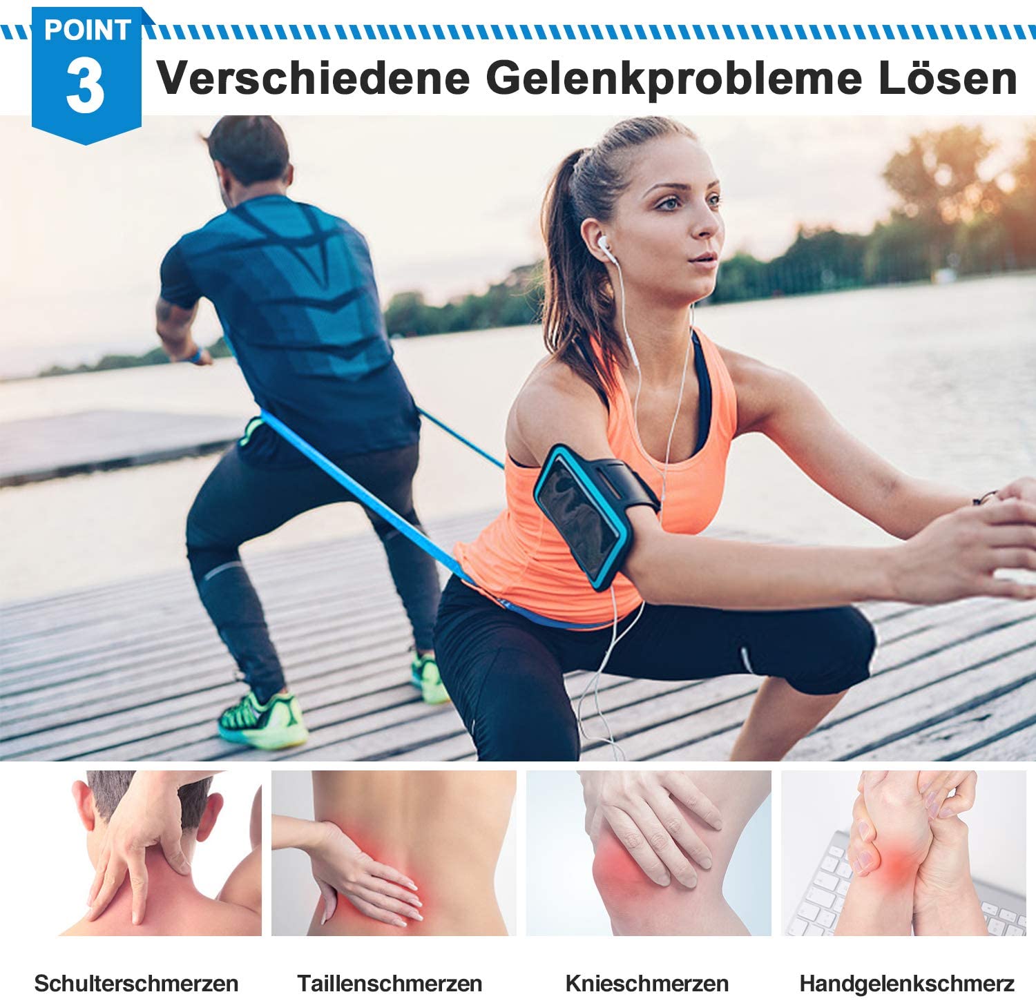 Elastic Fitness Bands 3Pcs Res - Sports Equipment Supplies avaliação e preço