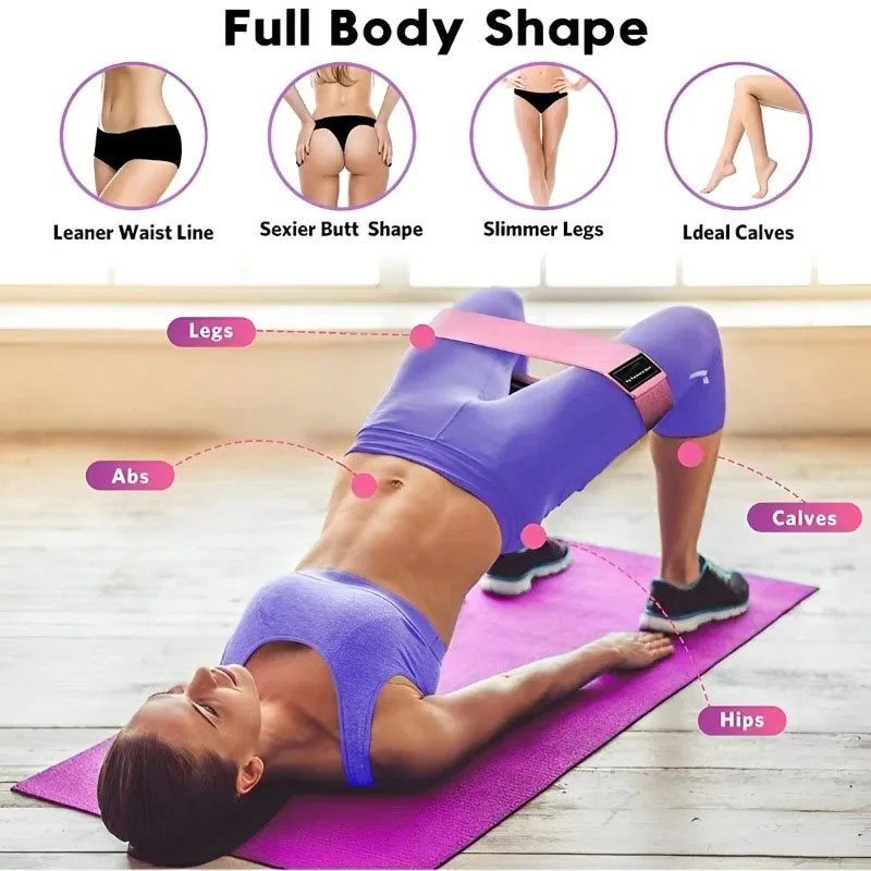 3Pcs Fabric Resistance Hip Boo - Sports Equipment Supplies avaliação e preço