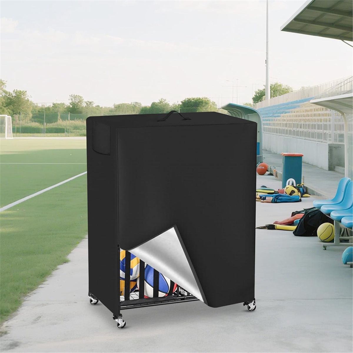 Basketball Rack Cover Garage S - Sports Equipment Organizer avaliação e preço