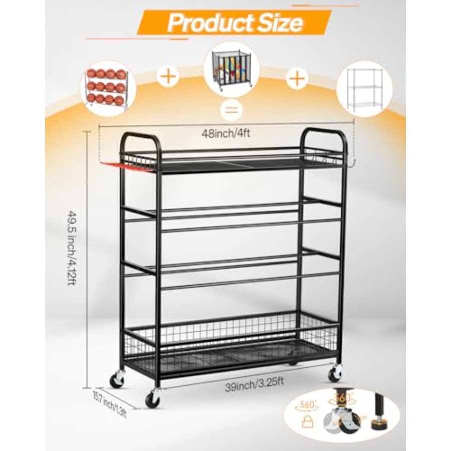 Garage Sports Equipment Organi - Sports Equipment Organizer avaliação e preço