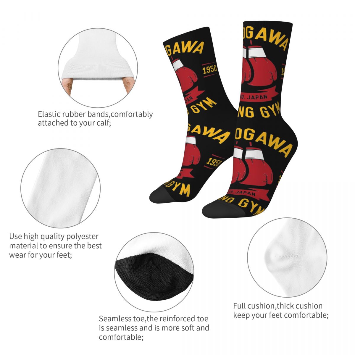 New Male Men Socks Casual Haji - Boxing Glove Set avaliação e preço