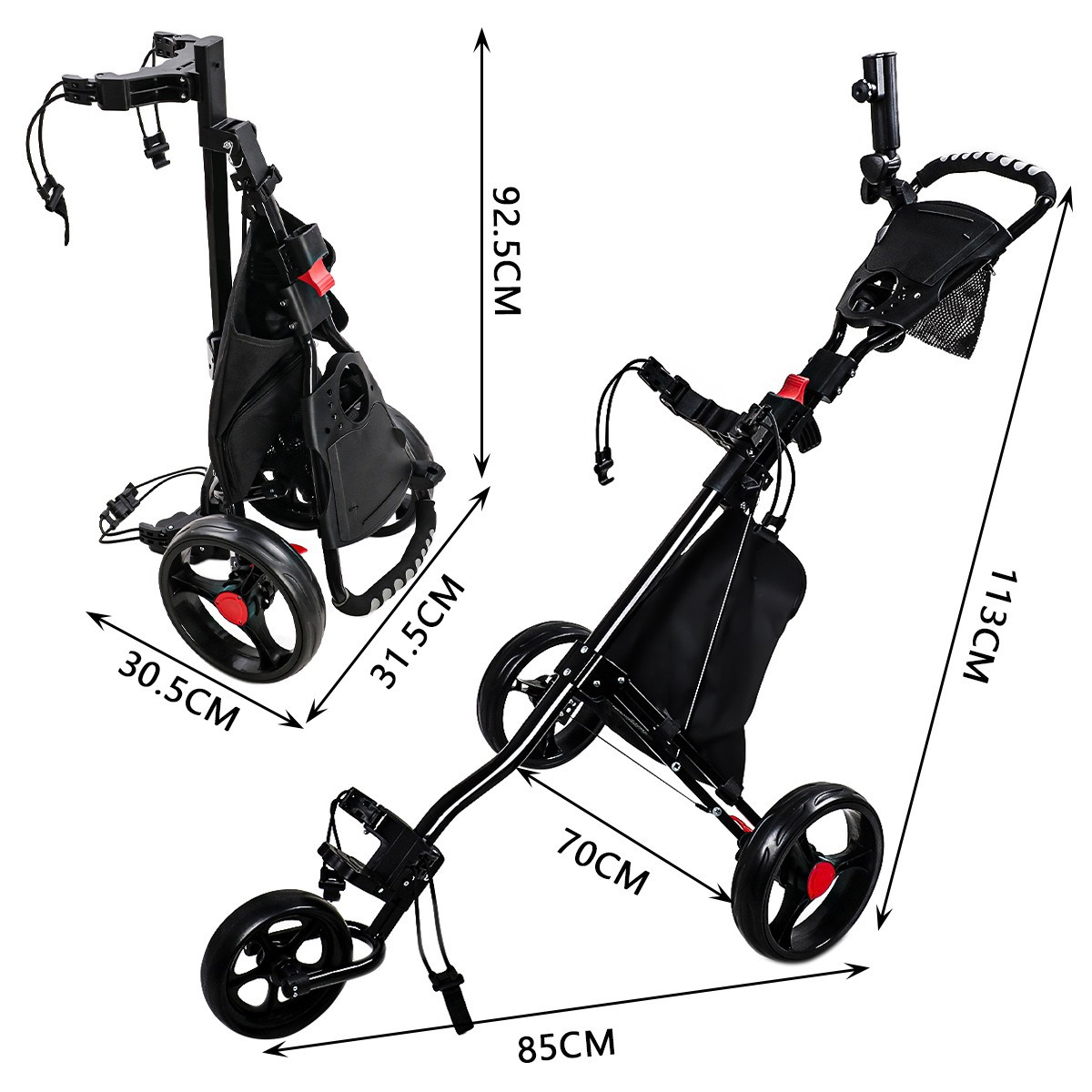 2026 Three-Wheeled Foldable Al - Sports Equipment Golf avaliação e preço