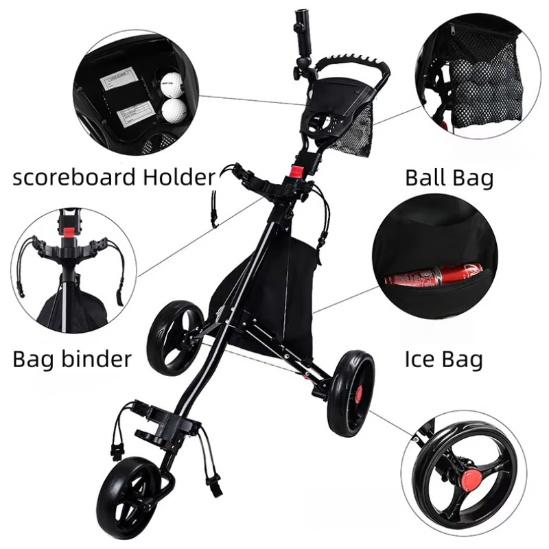 2026 Three-Wheeled Foldable Al - Sports Equipment Golf avaliação e preço