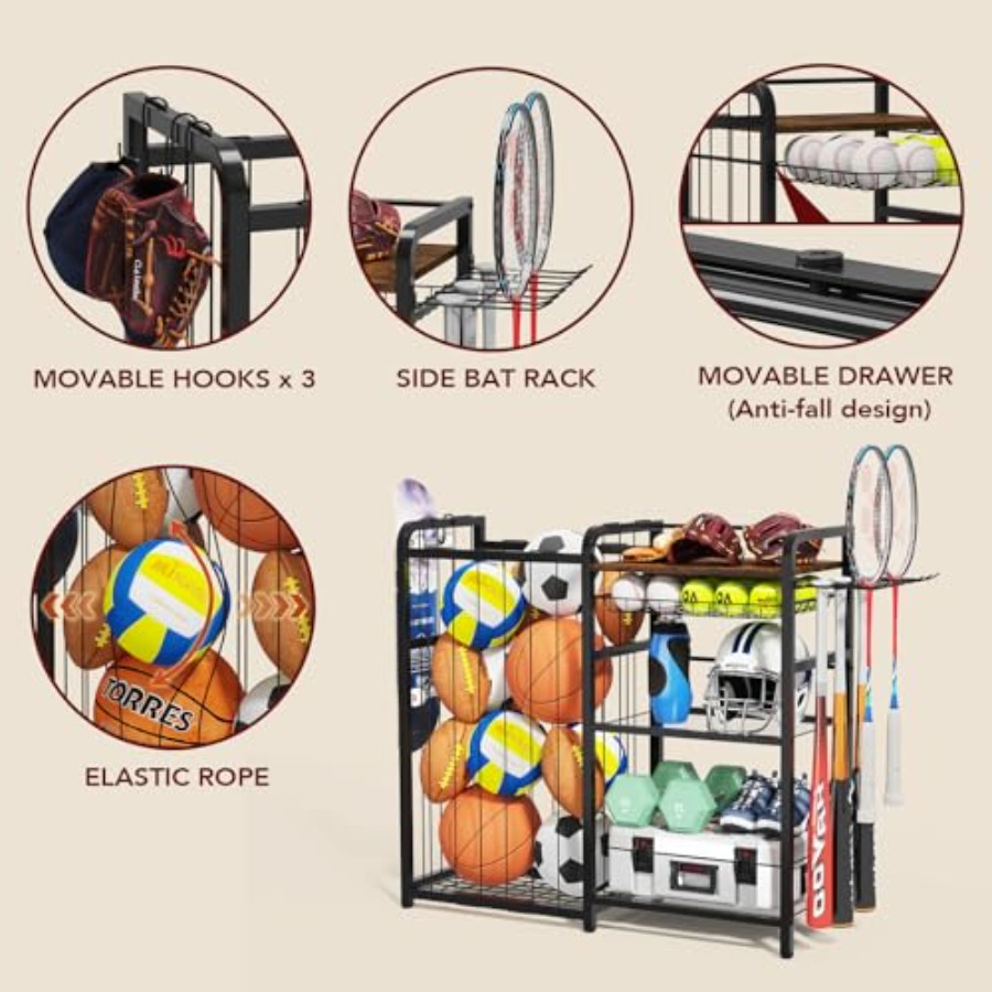 Garage Sports Equipment Organi - Sports Equipment Organizer avaliação e preço