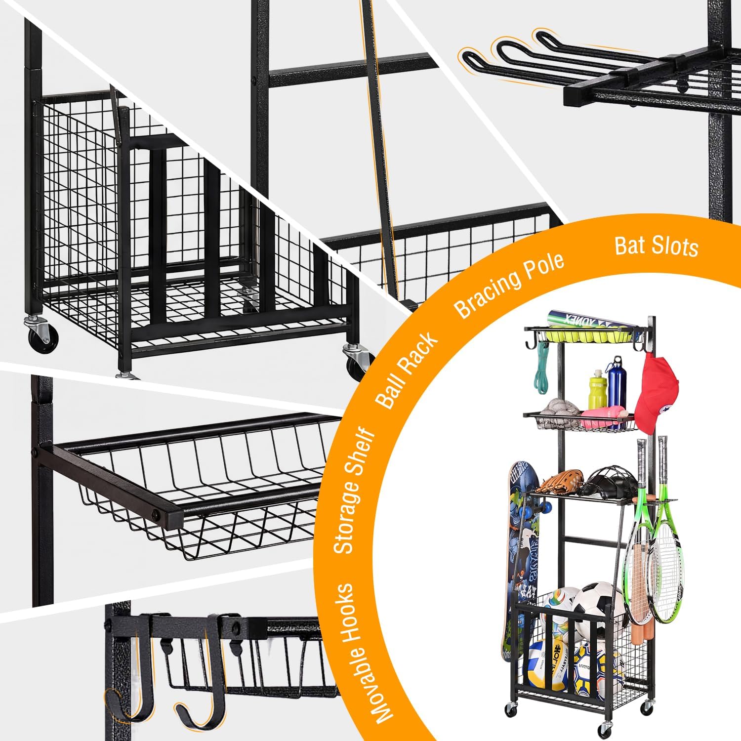 Sports Equipment Storage Rack  - Sports Equipment Us avaliação e preço