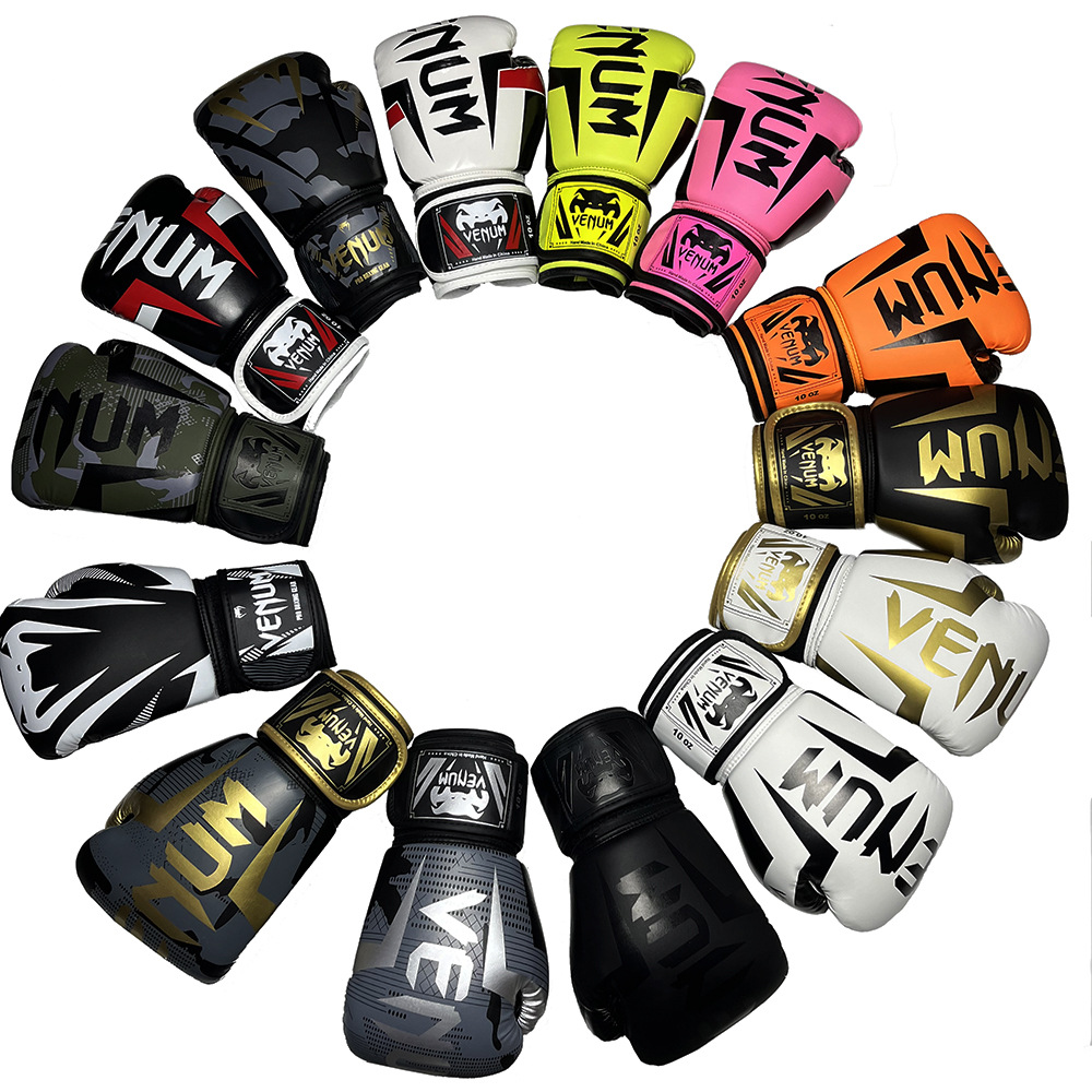Kick Boxing Gloves PU Leather  - Boxing Glove Set avaliação e preço
