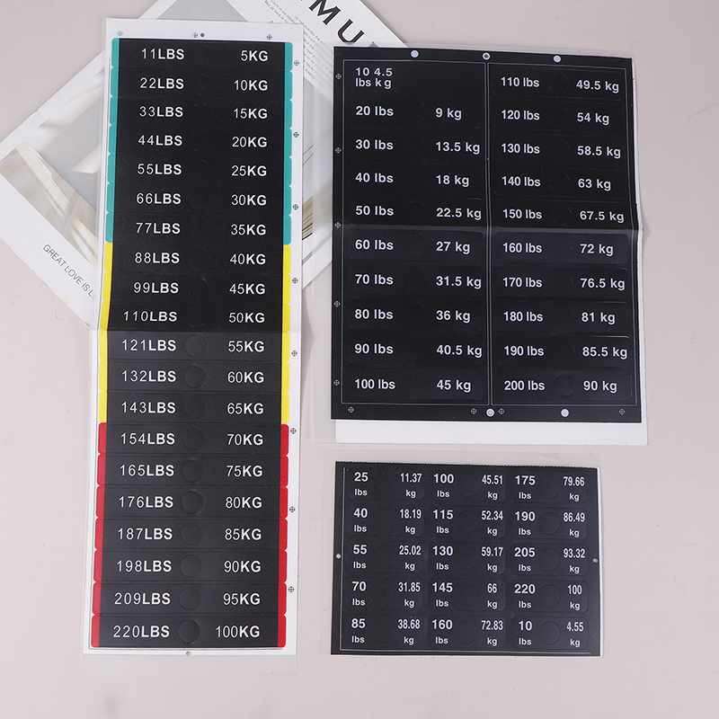 Weight Stack Labels 4.5kg To 1 - Sports Equipment Online avaliação e preço