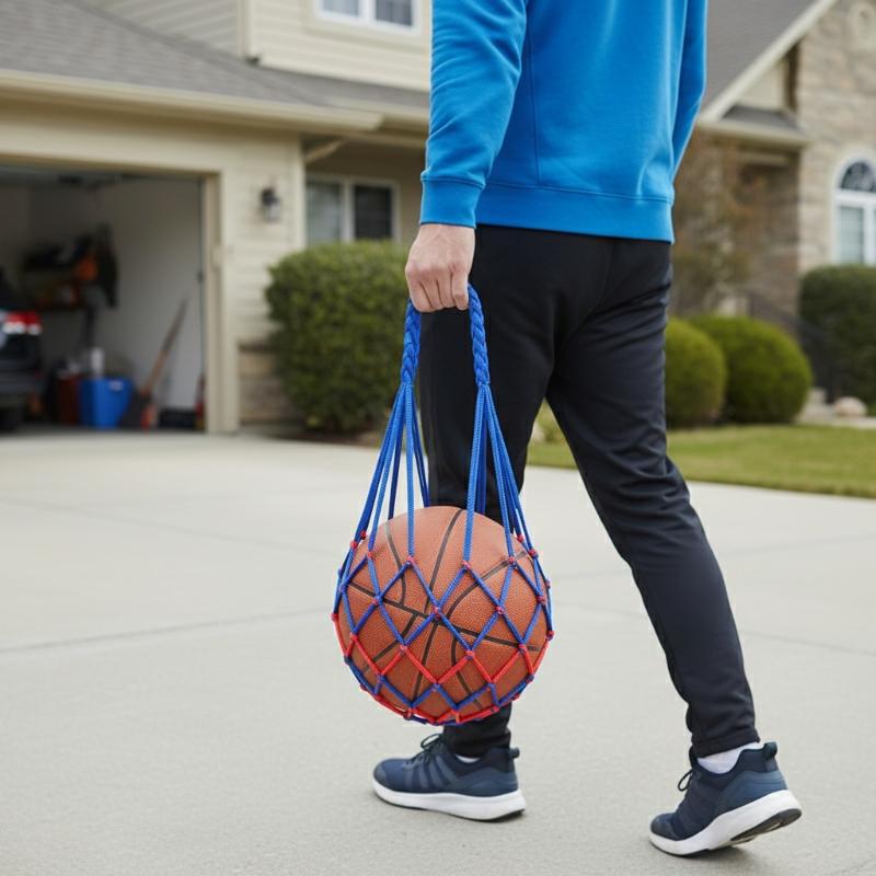 Football Net Bag Nylon Bold St - Sports Equipment Basketball avaliação e preço