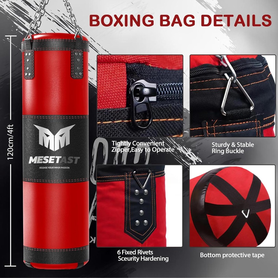 4ft Heavy Punching Bag Set for - Boxing Glove Set avaliação e preço