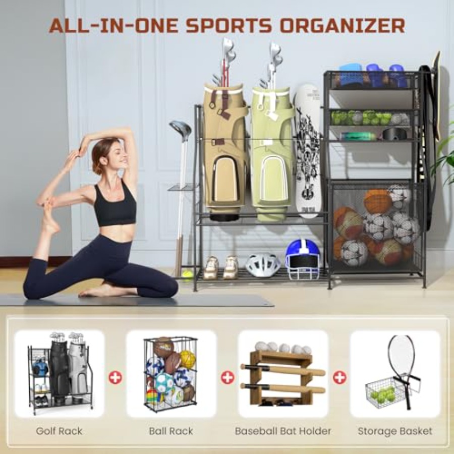 Garage Sports Equipment Organi - Sports Equipment Organizer avaliação e preço