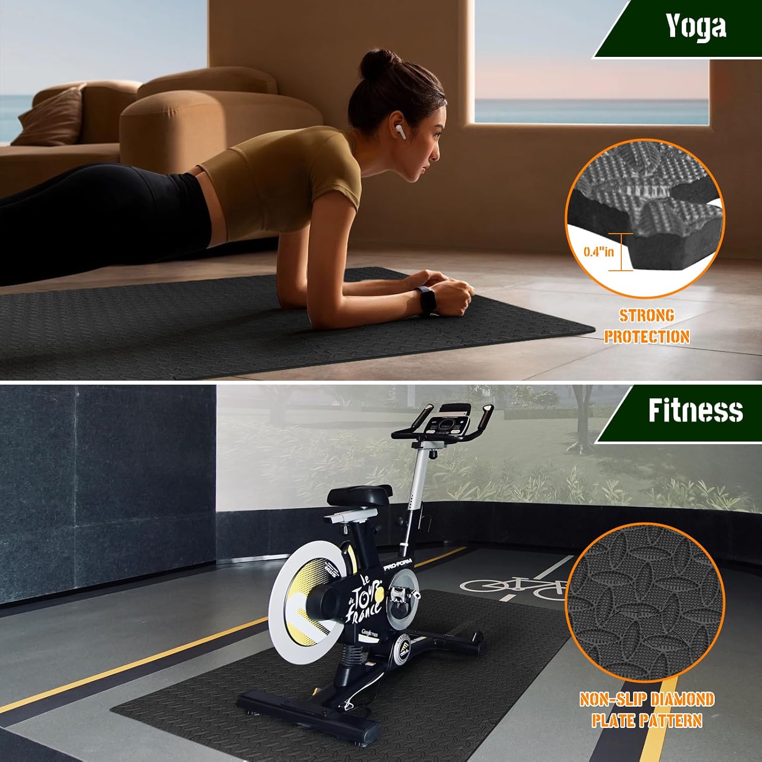 60cm EVA Foam Gym Floor Mats 8 - Sports Equipment Online avaliação e preço