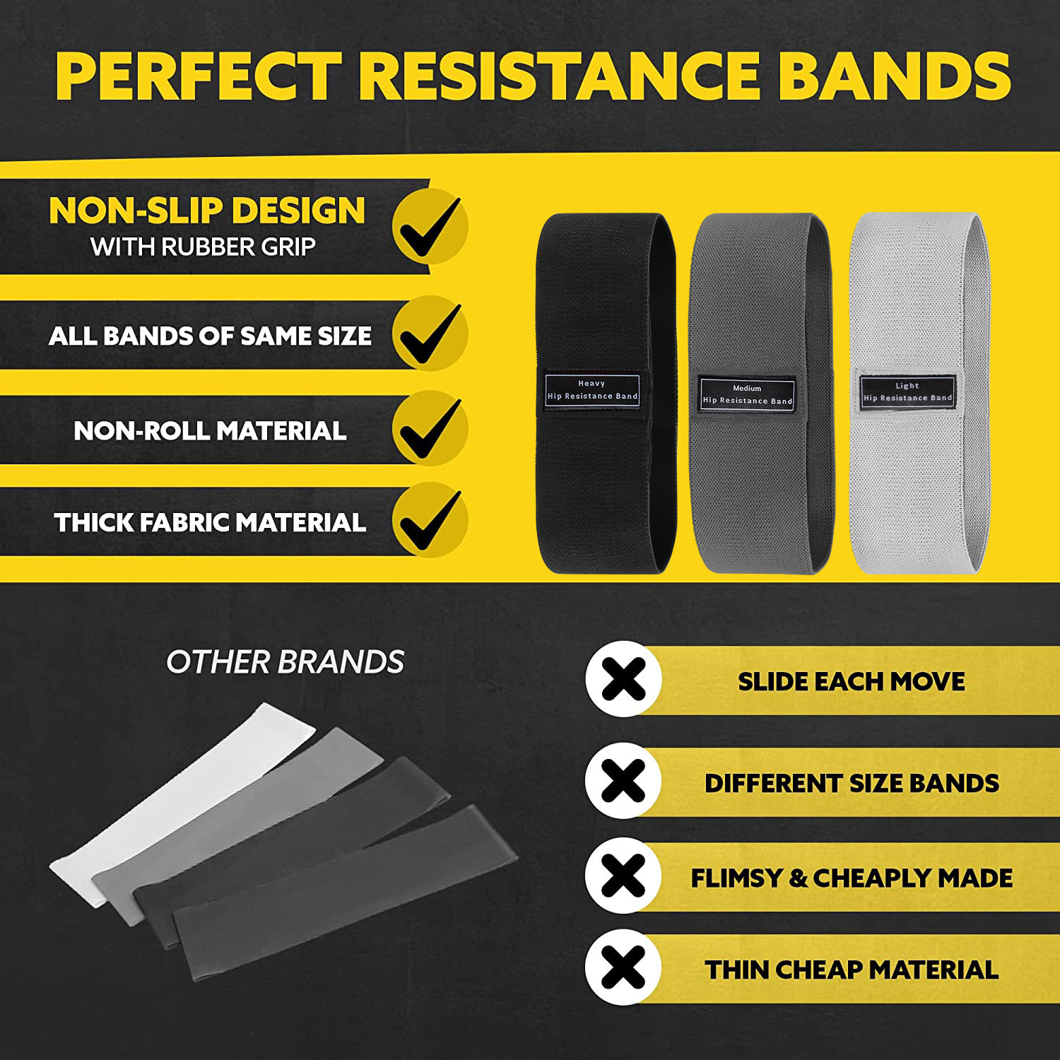 Fabric Resistance Hip Booty Ba - Sports Equipment Supplies avaliação e preço