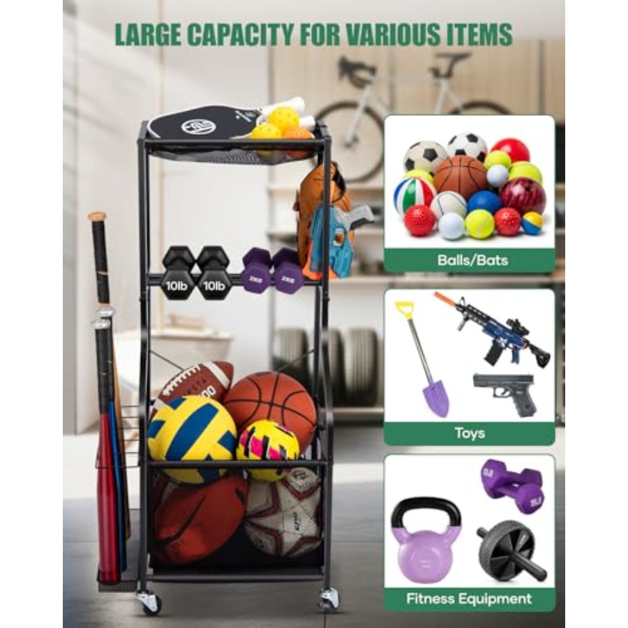 Sports Equipment Garage Organi - Sports Equipment Organizer avaliação e preço